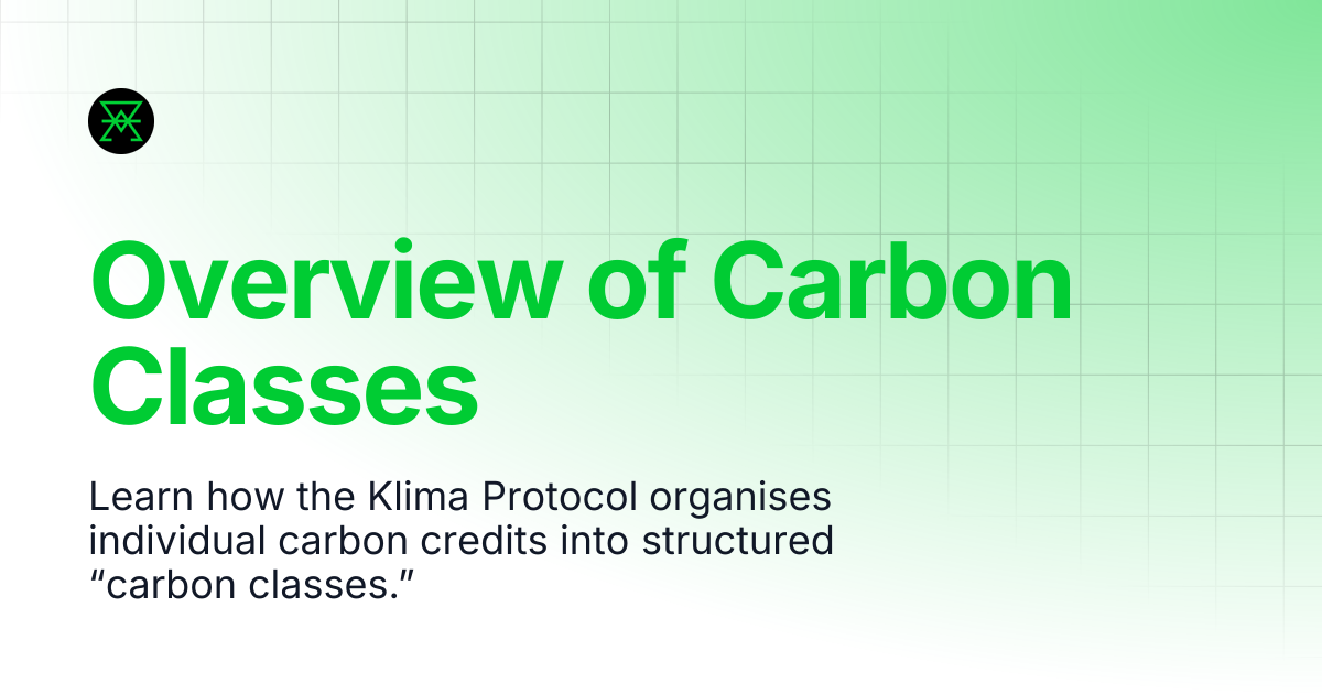Overview of Carbon Classes | Klima Protocol