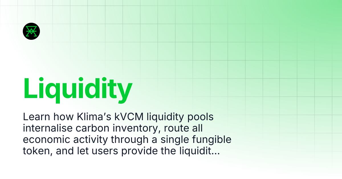 Liquidity | Klima Protocol